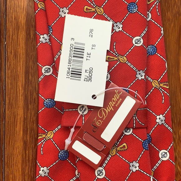 NWT St. Dupont Silk Tie - Picture 3 of 4